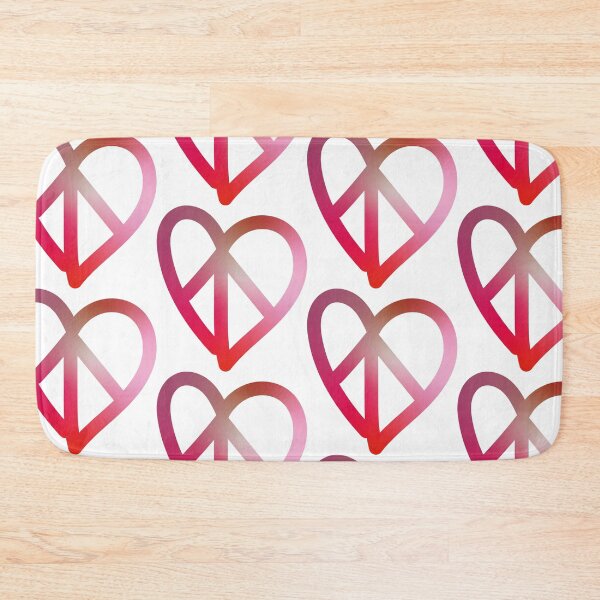 Item preview, Peace&Love Heart Sfumatura Red Fuxia designed and sold by Sshara.