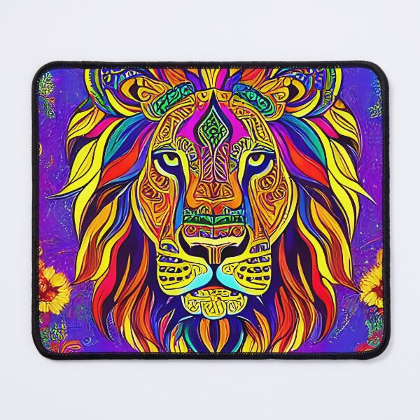 Item preview, Psychedelic Blue Lip Lion designed and sold by FantasyAIArt.