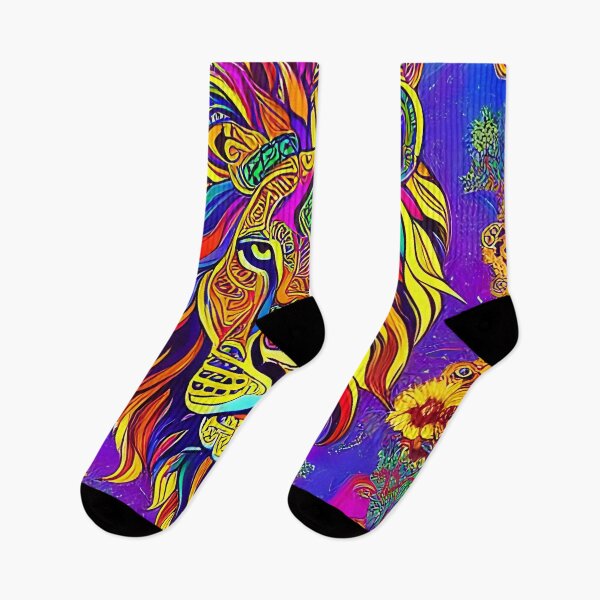 Artikelvorschau, Psychedelischer blauer Lippenlöwe entworfen und verkauft von FantasyAIArt.