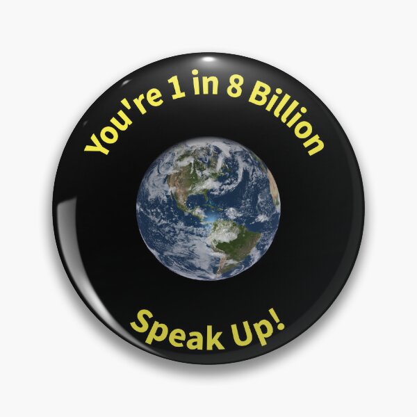 Item preview, World Globe Population Speak Up Yellow Lettering designed and sold by klhmmh.