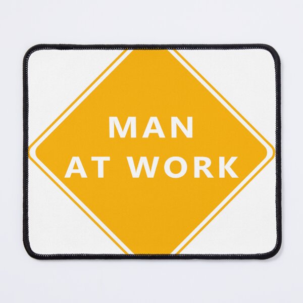 Item preview, Man at work custom road sign slightly orange designed and sold by zarifiqbal.