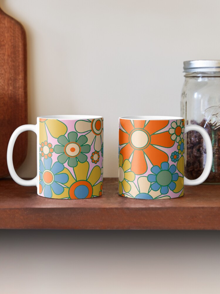 Groovy Flowers Coffee Tumbler