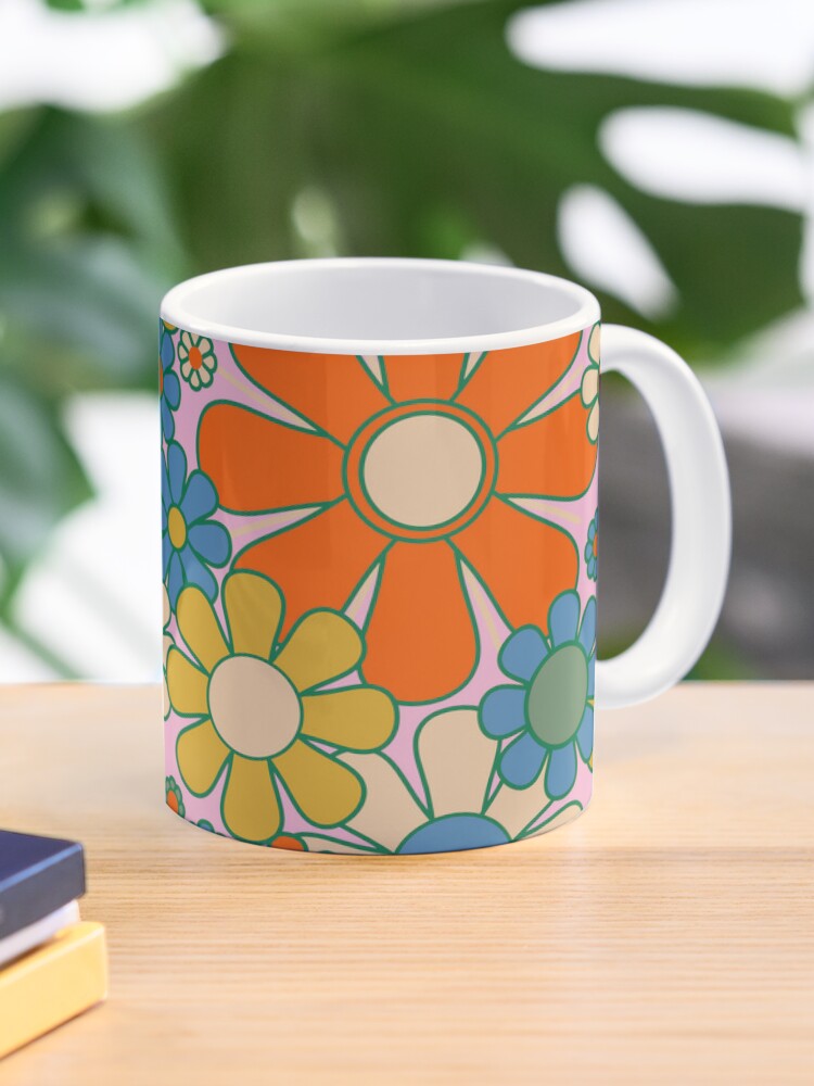 Groovy Flowers Coffee Tumbler