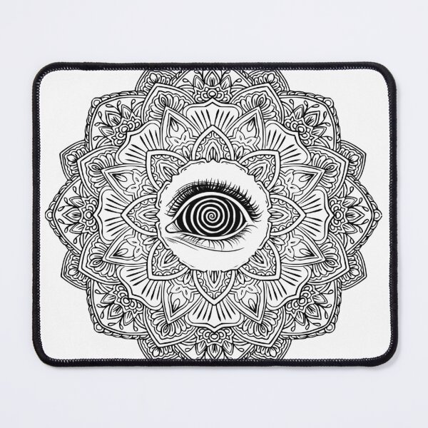 Item preview, Psychedelic eye mandala - Black and White designed and sold by zarifiqbal.