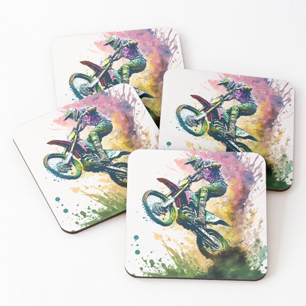 Item preview, Motocross Watercolor Painting designed and sold by TortillaChief.