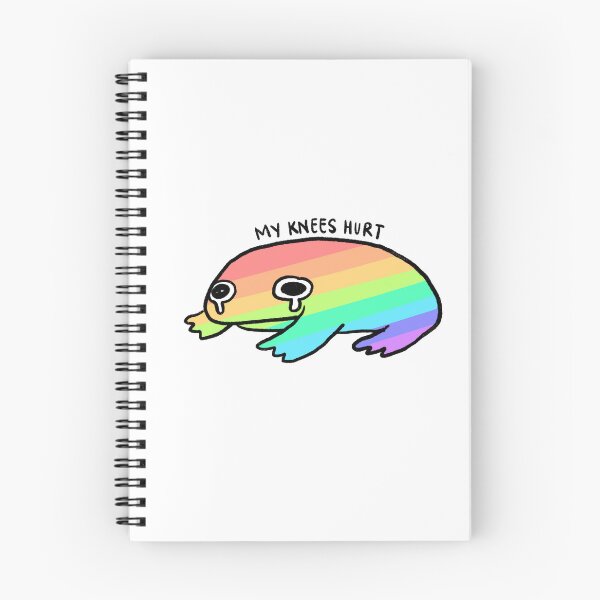 Item preview, My Knees Hurts | Crying Rainbow Frog, Pride Frog Sticker designed and sold by iristocat.