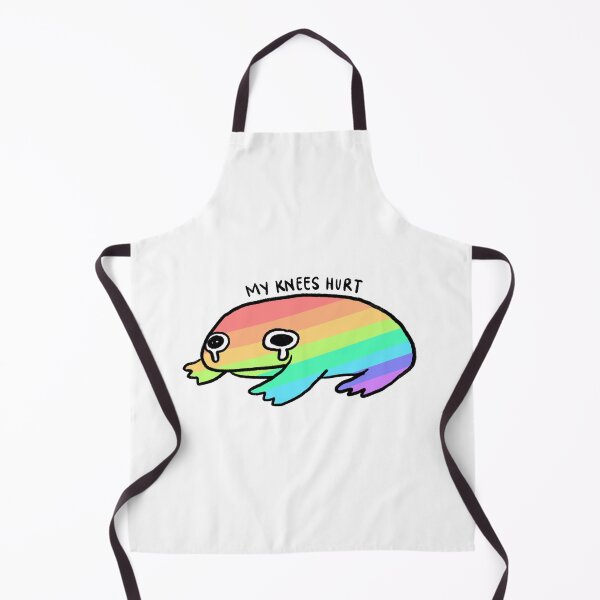 Item preview, My Knees Hurts | Crying Rainbow Frog, Pride Frog Sticker designed and sold by iristocat.