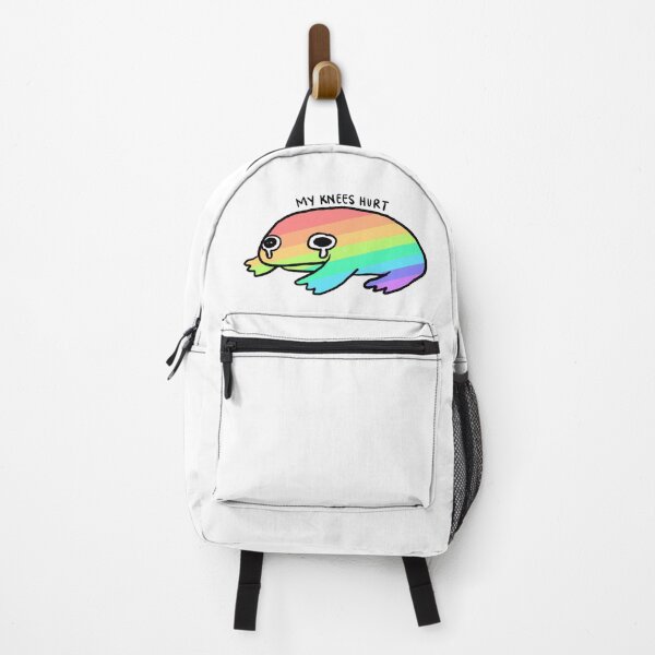 Item preview, My Knees Hurts | Crying Rainbow Frog, Pride Frog Sticker designed and sold by iristocat.