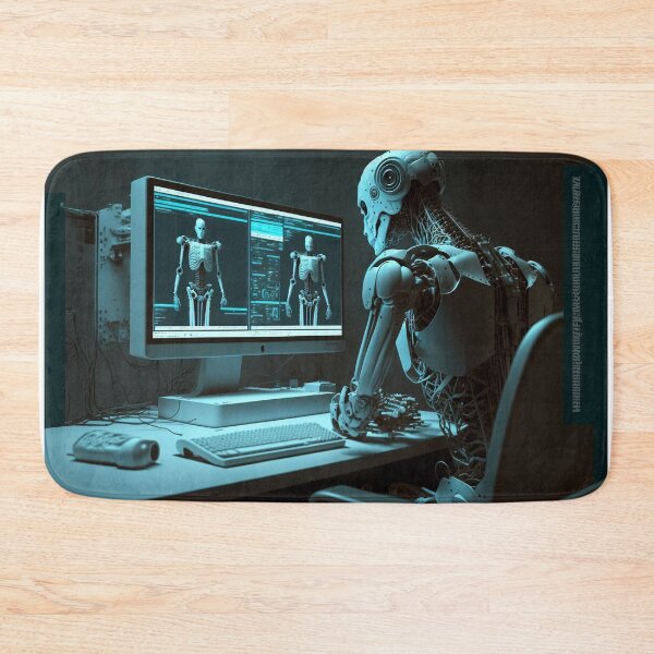 Item preview, Robot sat at a computer designed and sold by GoBeyondChannel.