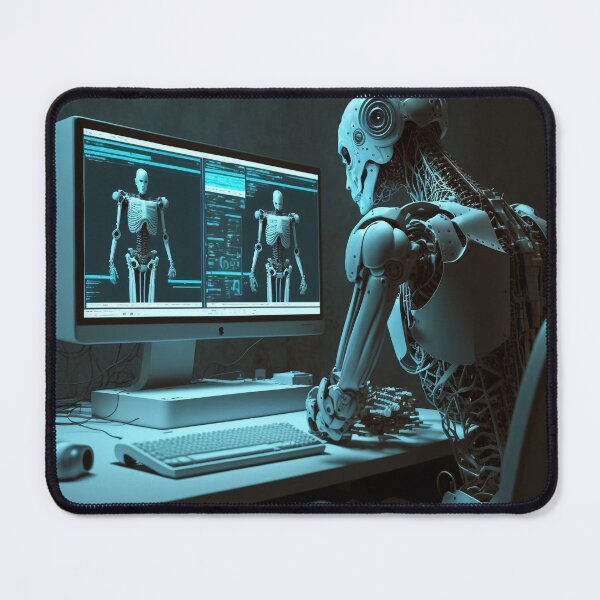 Item preview, Robot sat at a computer designed and sold by GoBeyondChannel.