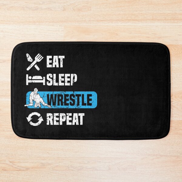 Item preview, Eat Sleep Wrestle Repeat Wrestling Lover designed and sold by Betsytiptoe.