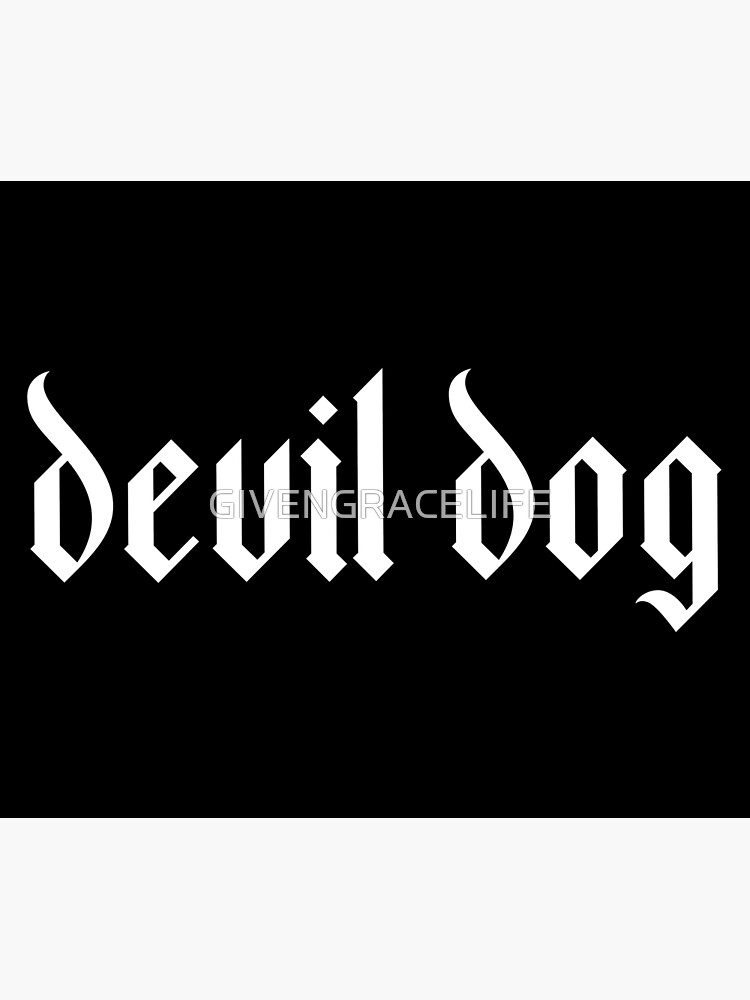 "DEVIL DOG OLD ENGLISH WHITE " Poster for Sale by GIVENGRACELIFE Redbubble