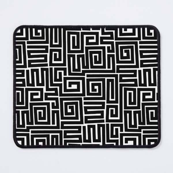Item preview, Kuba Style Pattern 280922 - Black on White designed and sold by Artberry.