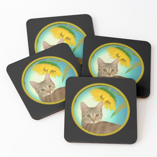 Item preview, The Barn Cat And Sunflowers designed and sold by THEBARNCATSFARM.