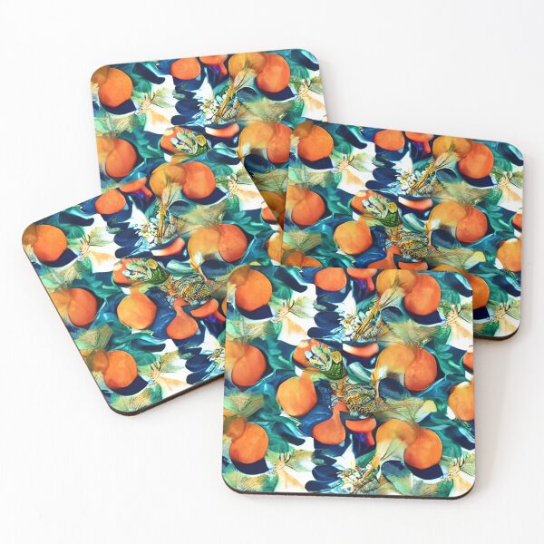 Item preview, ORANGE Blue white PATTERN designed and sold by starfishstuff.