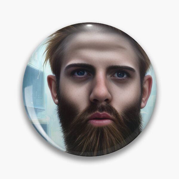 Item preview, Cyberpunk Image of Bearded Runner designed and sold by LthrDaddyBear.
