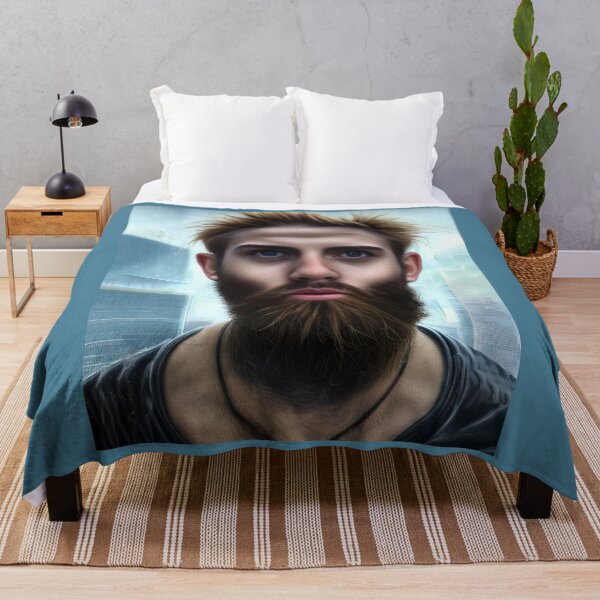 Item preview, Cyberpunk Image of Bearded Runner designed and sold by LthrDaddyBear.
