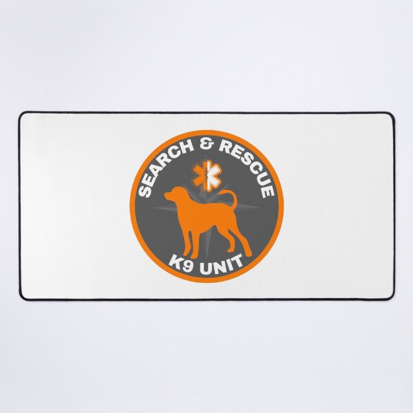 Item preview, Wilderness K9 UNIT Search and Rescue Medical badge with compass Safety Orange designed and sold by TheContactor.