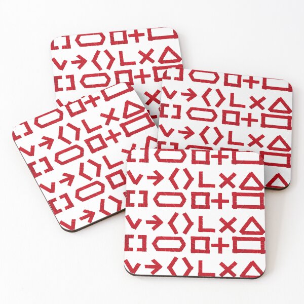 Item preview, Red Glued Tape Patches Signs and Symbols Set designed and sold by Rebekah Hartman.