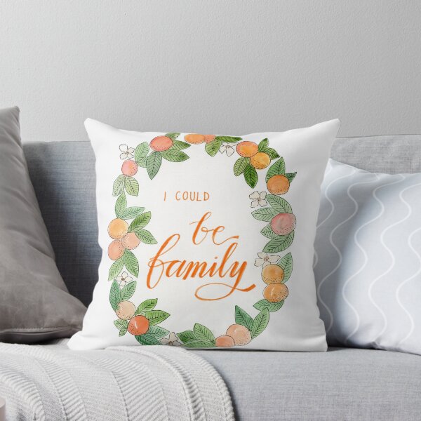 Item preview, I could be family - Wreath of oranges in watercolour with handwritten OFMD quote designed and sold by klbailey.