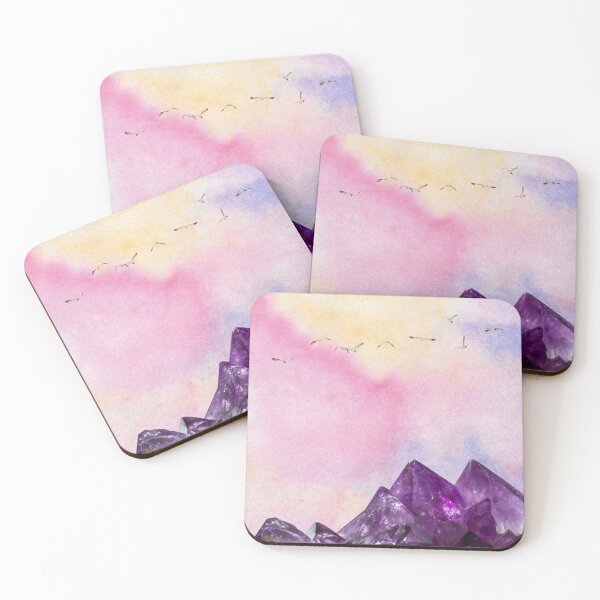 Item preview, Amethyst Mountains | Abstract Art designed and sold by MindedInc.