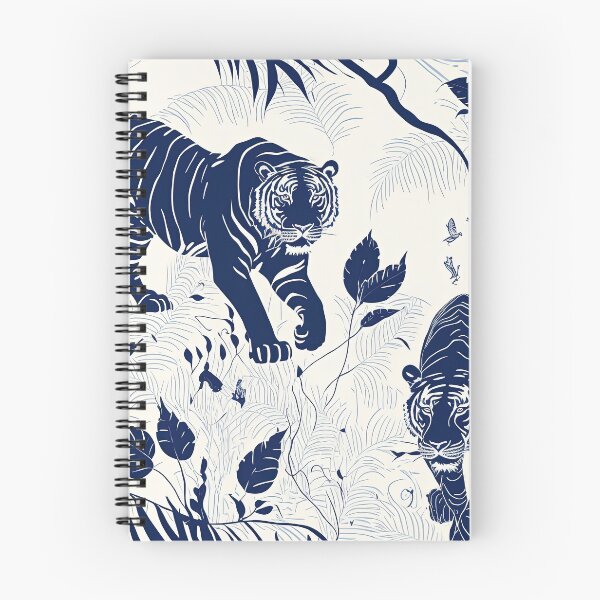 Item preview, Blue tiger pattern on a white background. Designer texture print designed and sold by justinasv775.