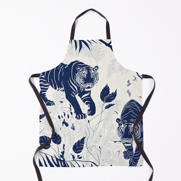 Item preview, Blue tiger pattern on a white background. Designer texture print designed and sold by justinasv775.