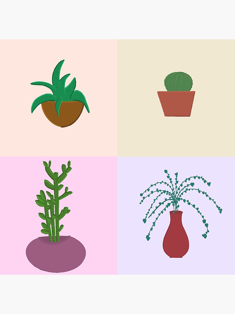 Thumbnail 3 of 3, Photographic Print, 4 happy plants designed and sold by Micyak.