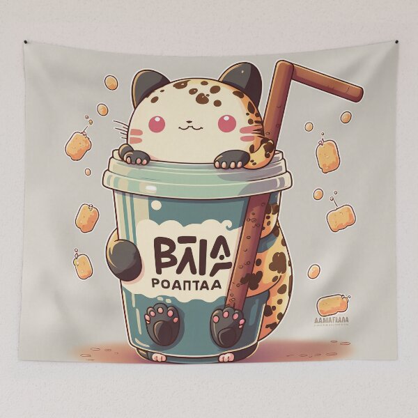 Item preview, Cute Anime character with boba tea designed and sold by GoBeyondChannel.