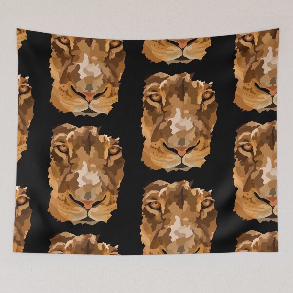 Item preview, African Lion Head Hand Drawn Digital Art Portrait  designed and sold by Lartheviking.