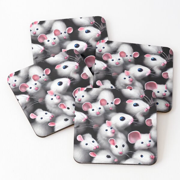 Item preview, White mouse patterns designed and sold by Astralia.