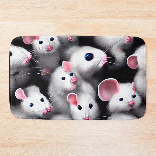 Item preview, White mouse patterns designed and sold by Astralia.
