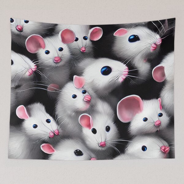 Item preview, White mouse patterns designed and sold by Astralia.