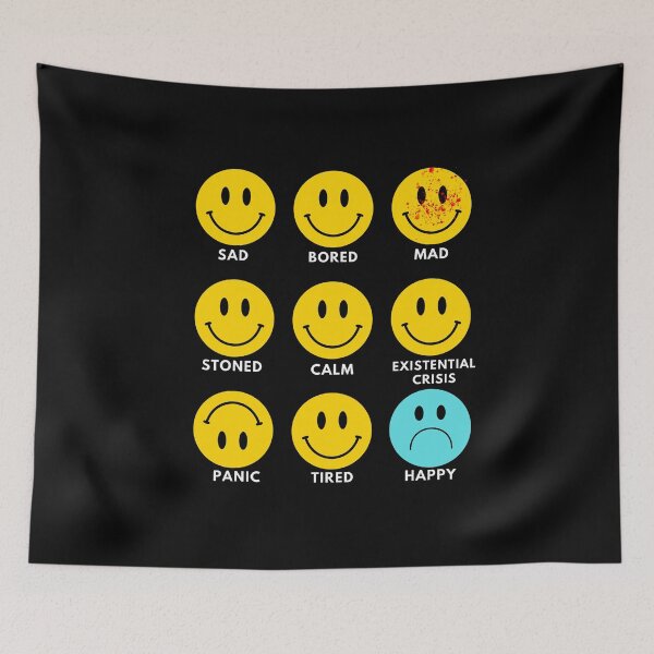 Item preview, Sad Bored Mad Stoned Calm Existential Crisis Panic Tired Happy designed and sold by Express YRSLF.
