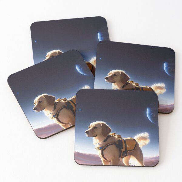 Item preview, Fetching the Cosmos: A Space Dog Art designed and sold by Santisan.