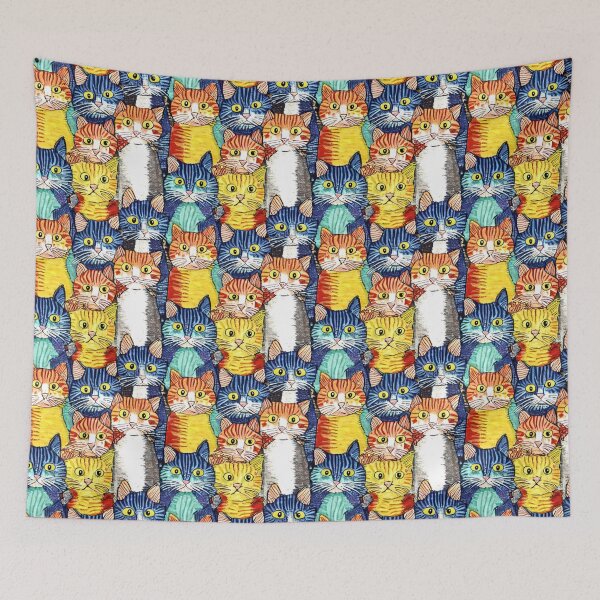 Item preview, Cat clowder multicoloured  designed and sold by KoroCincoCats.