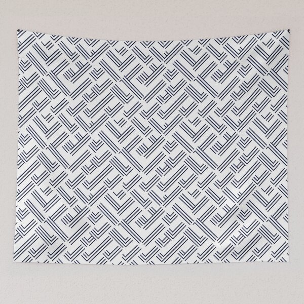 Item preview, Black rectangular modern, simplistic geometric texture pattern designed and sold by UDDesign.