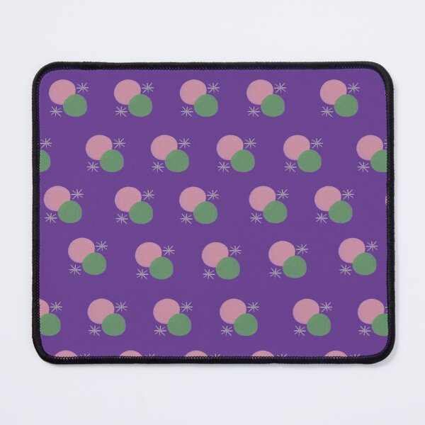 Item preview, Green and Pink Circles on Purple with Asterisks - Totally Geometric  designed and sold by dKarthdesign.