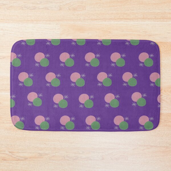 Item preview, Green and Pink Circles on Purple with Asterisks - Totally Geometric  designed and sold by dKarthdesign.