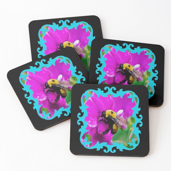 Item preview,  Purple flower bumble bee picture frame  designed and sold by J-KAP.