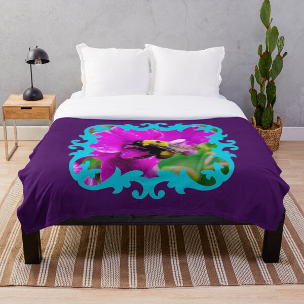 Item preview,  Purple flower bumble bee picture frame  designed and sold by J-KAP.