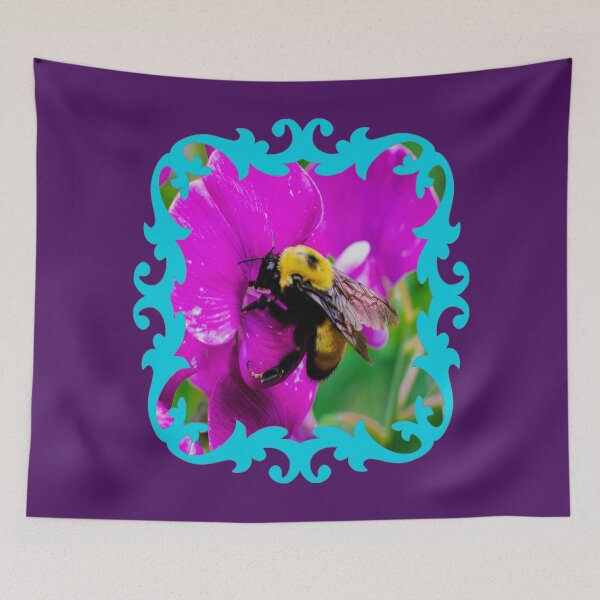Item preview,  Purple flower bumble bee picture frame  designed and sold by J-KAP.
