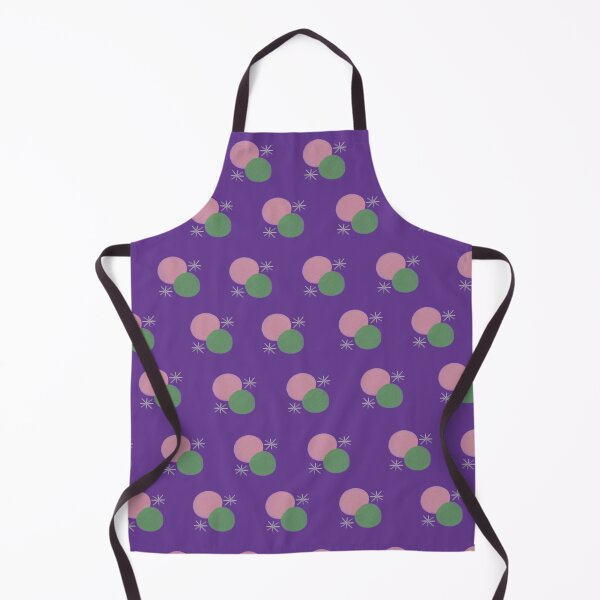 Item preview, Green and Pink Circles on Purple with Asterisks - Totally Geometric designed and sold by dKarthdesign.