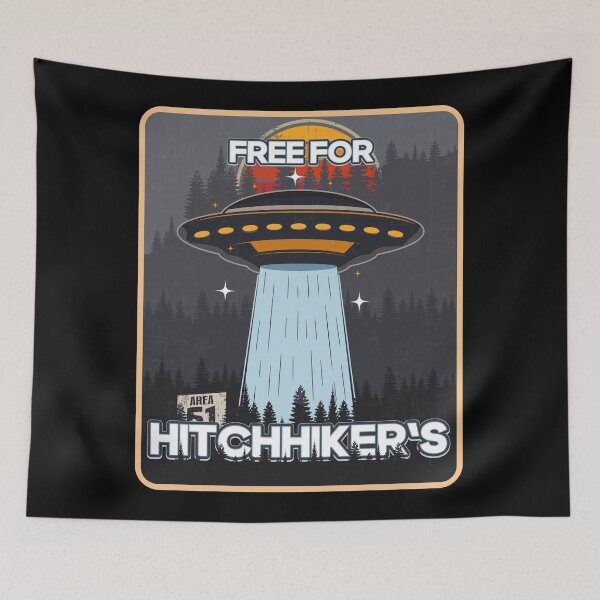 Item preview, UFO FREE FOR HITCHHIKERS designed and sold by HomeCoquette.