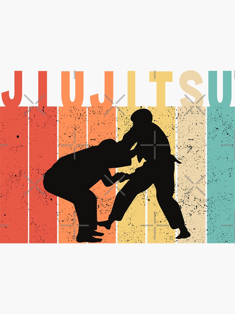 "Retro Jiu Jitsu, Vintage Jiu Jitsu" Sticker for Sale by