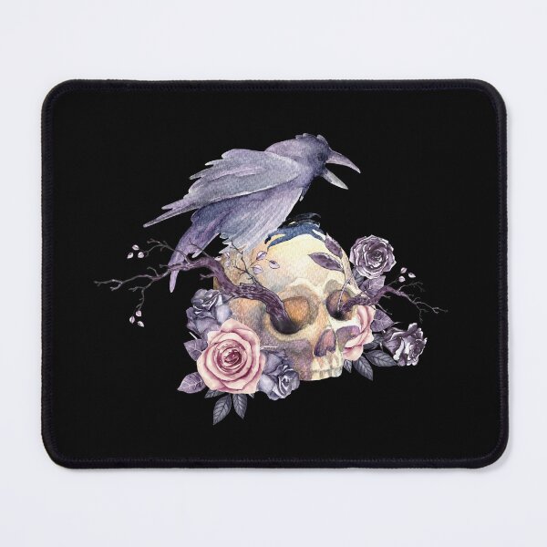 Item preview, Raven sits upon a skull designed and sold by Novelty-Shirts.