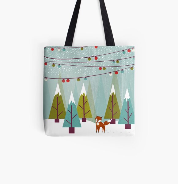 Winter Allover-Print Tote Bag