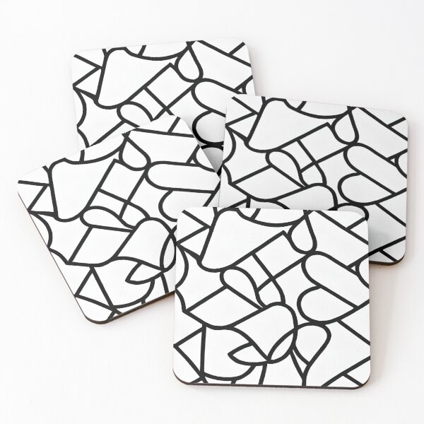 Item preview, Black organic lines modern, simplistic geometric texture pattern designed and sold by UDDesign.