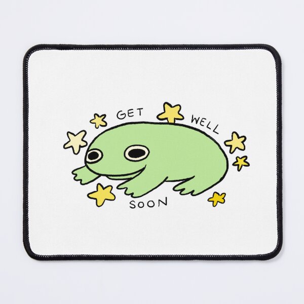 Item preview, Get Well Soon | Green Frog with Stars designed and sold by iristocat.