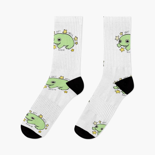 Item preview, Get Well Soon | Green Frog with Stars designed and sold by iristocat.